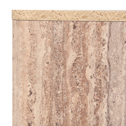 Nova Domus Roma Modern Faux Travertine Square Coffee Table