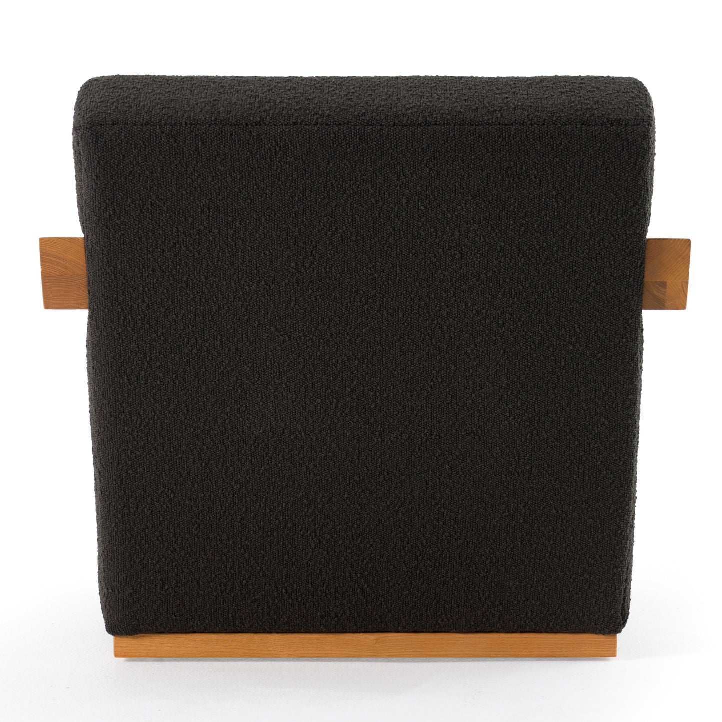 Modrest Rosen Modern Black Fabric Natural Oak Accent Chair