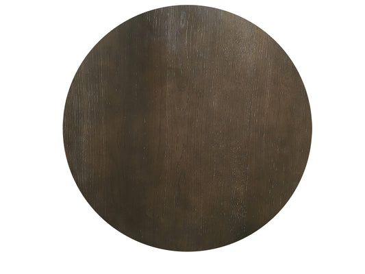Modrest Marie Modern Concrete and Brown Oak Round Coffee Table