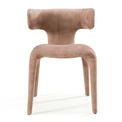 Modrest Saehee Modern Brown Velvet Dining Chair