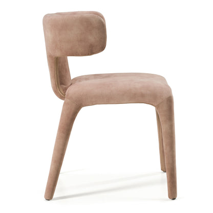 Modrest Saehee Modern Brown Velvet Dining Chair