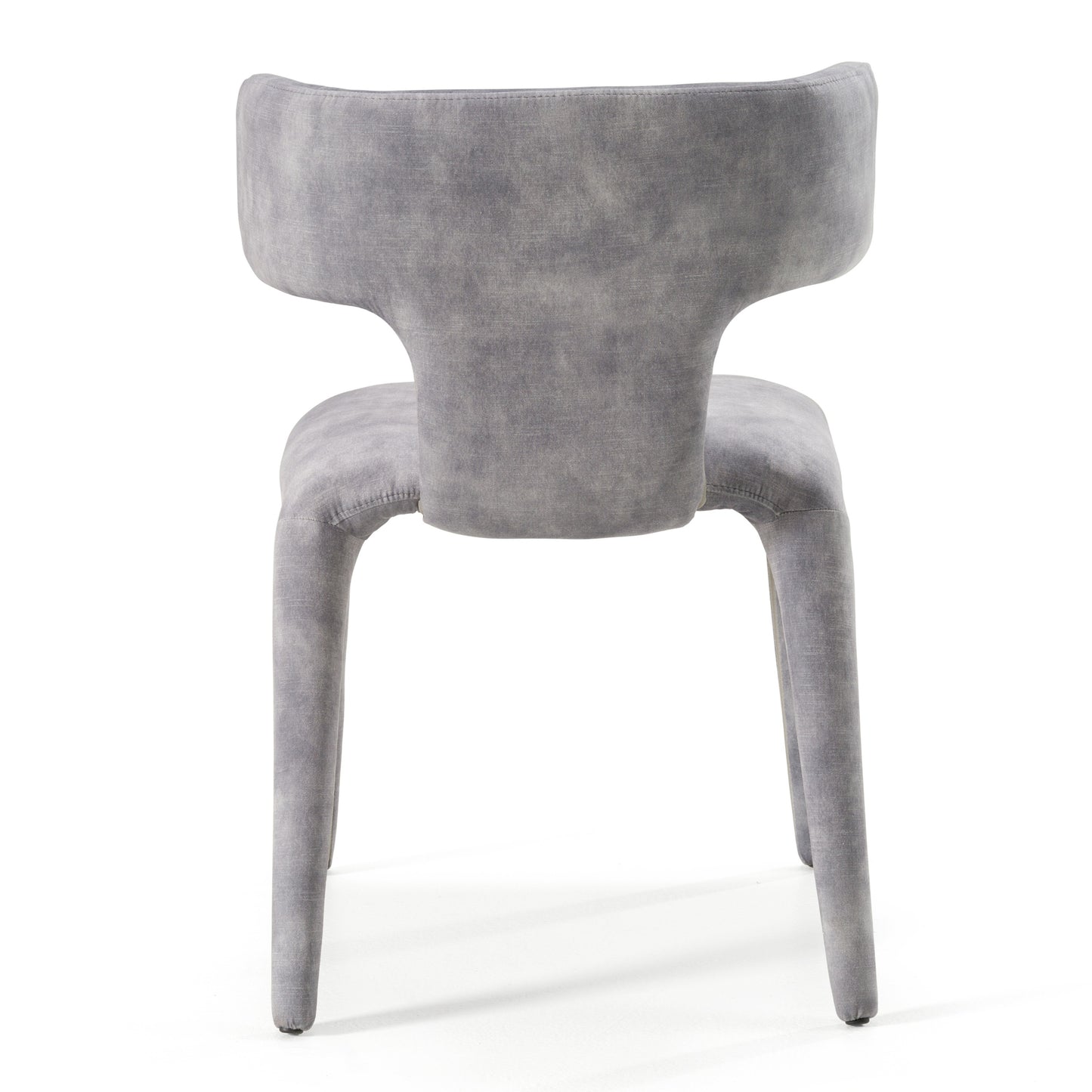 Modrest Saehee Modern Grey-Blue Velvet Dining Chair