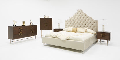 Modrest Selena Modern Acacia and Brass Dresser