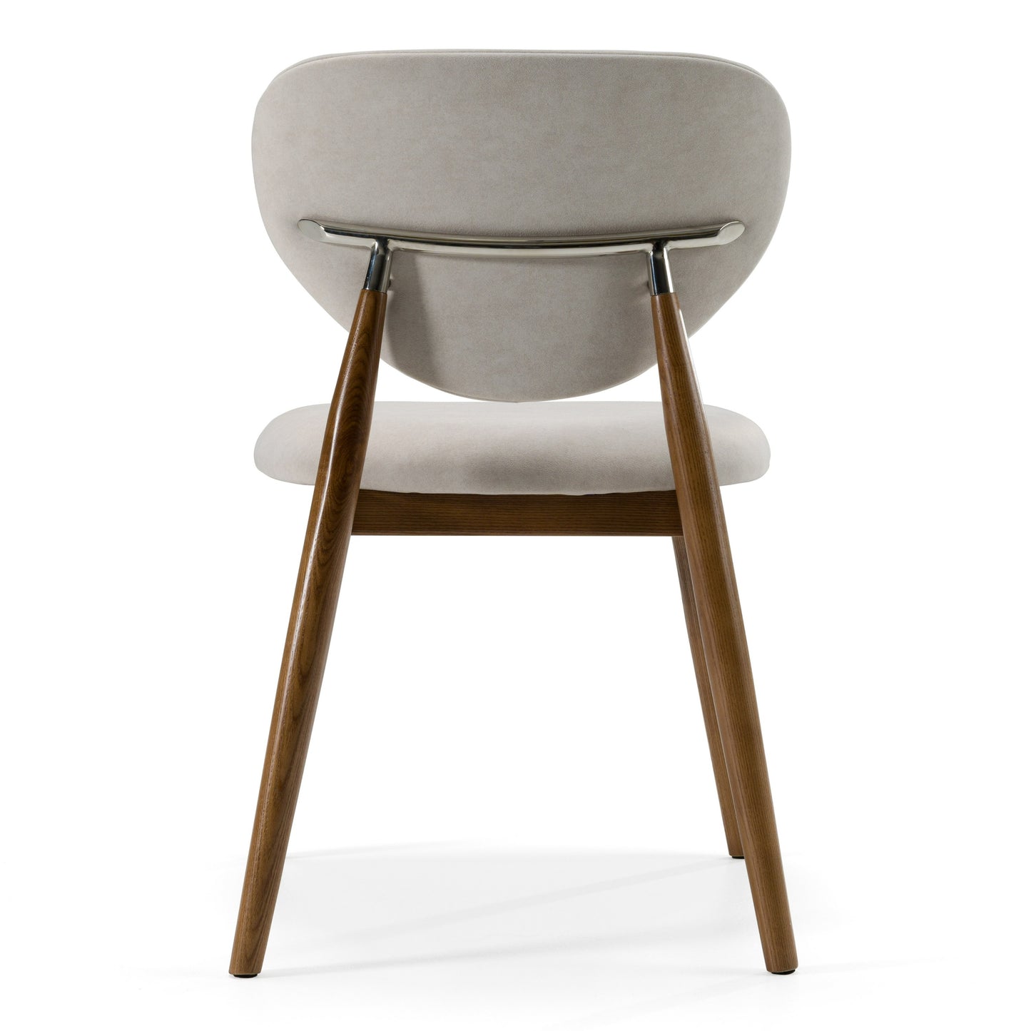 Modrest Savannah Mid-Century Modern Grey Fabric Walnut Dining Chair