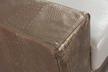 Divani Casa Cordova Modern Bronze and White Leather Sofa Set