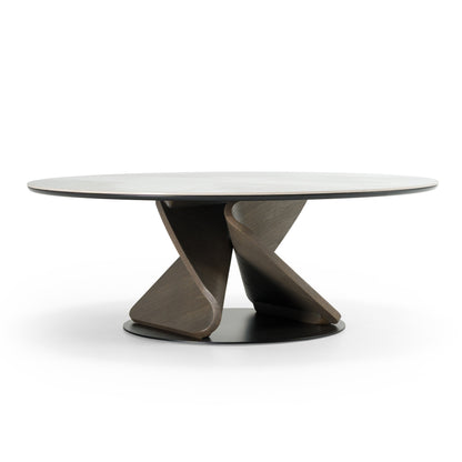 Modrest Schiff Modern Marbled Ceramic Coffee Table Set