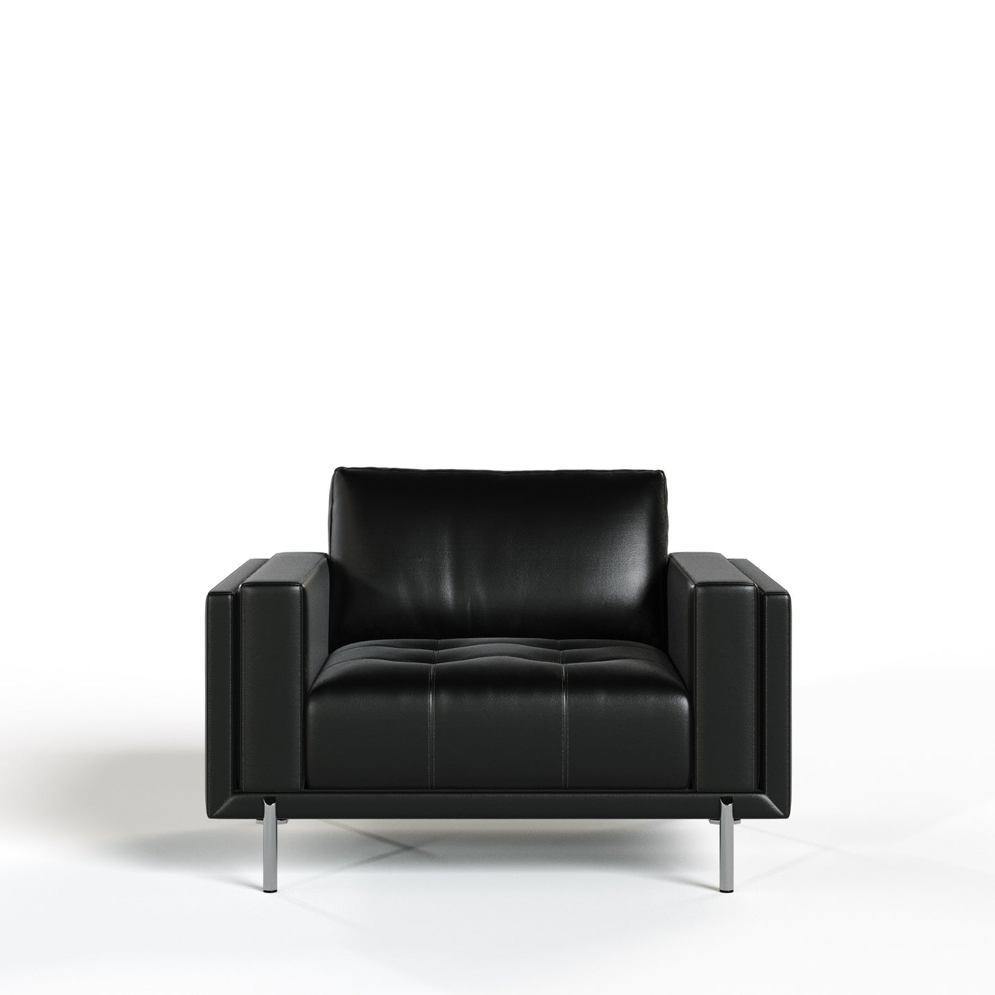 Divani Casa Schmidt Modern Black Leather Chair