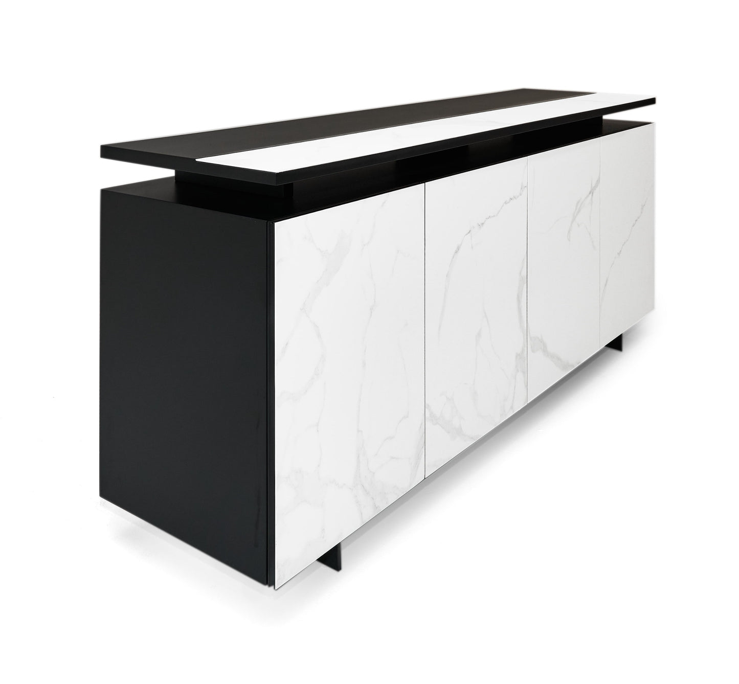 Modrest Schulz Modern Black and White Ceramic Buffet