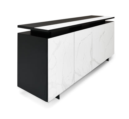 Modrest Schulz Modern Black and White Ceramic Buffet