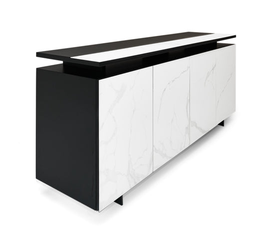 Modrest Schulz Modern Black and White Ceramic Buffet