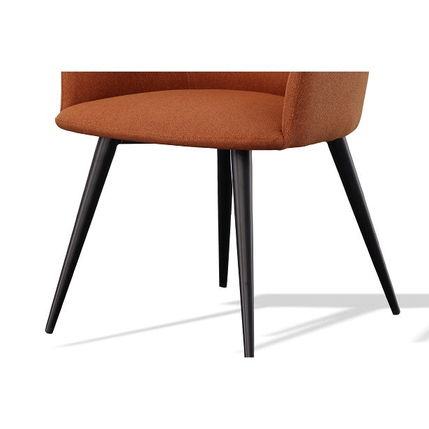 Modrest Scranton Modern Orange and Black Dining Chair