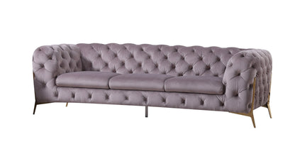 Divani Casa Sheila Transitional Silver Fabric Sofa