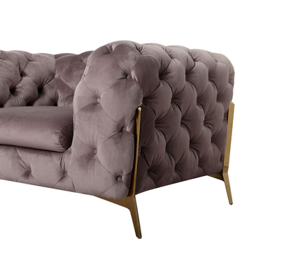 Divani Casa Sheila Transitional Silver Fabric Sofa