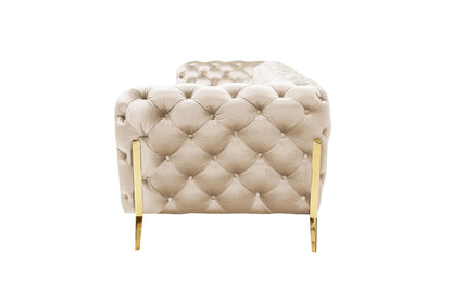Divani Casa Sheila Transitional Light Beige Fabric Sofa