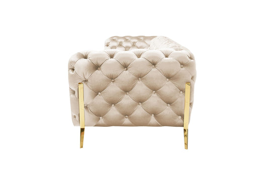 Divani Casa Sheila Transitional Light Beige Fabric Sofa