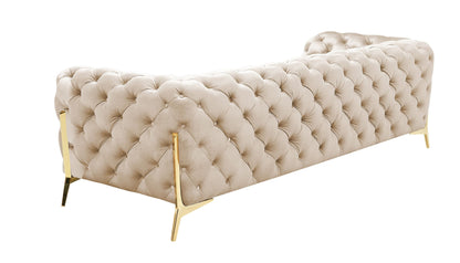 Divani Casa Sheila Transitional Light Beige Fabric Sofa