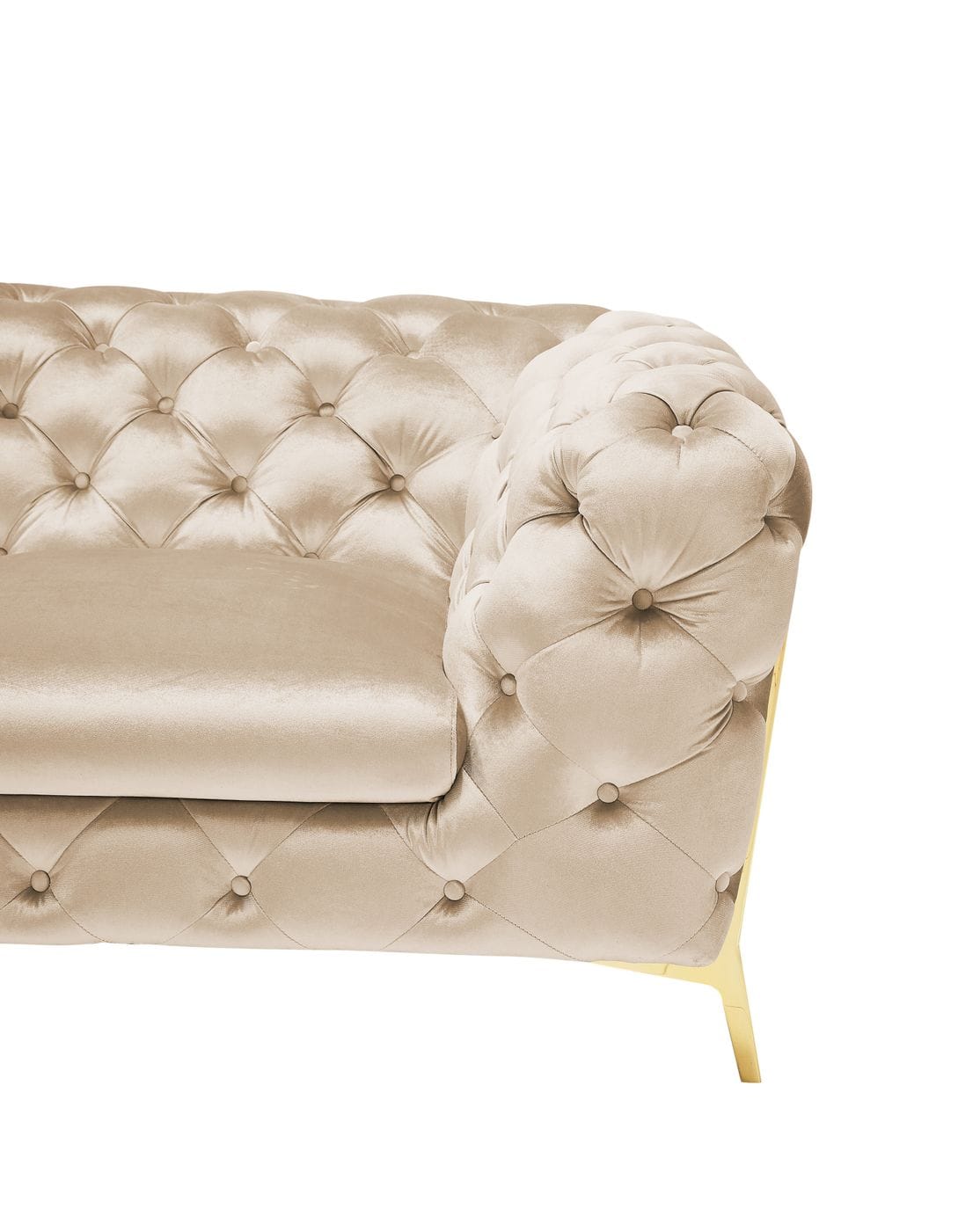 Divani Casa Sheila Transitional Light Beige Fabric Sofa