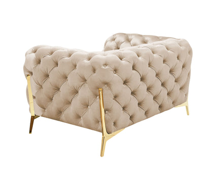 Divani Casa Sheila Transitional Light Beige Fabric Chair