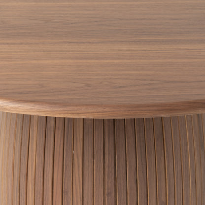 Modrest Sheridan Mid-Century Modern Walnut Round Dining Table