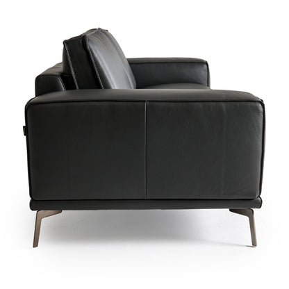 Lamod Italia Soho Italian Grey Nirvana Fume Leather Sofa