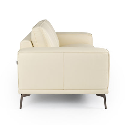 Lamod Italia Soho Italian Ivory Leather Sofa