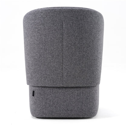 Modrest Souza Modern Grey Fabric Swivel Dining Chair