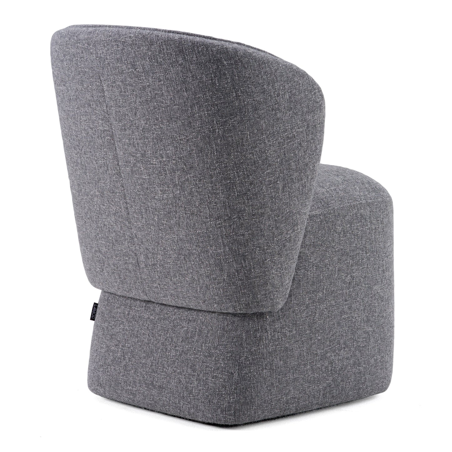 Modrest Souza Modern Grey Fabric Swivel Dining Chair