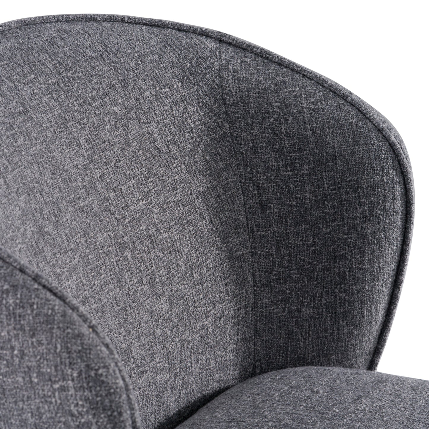 Modrest Souza Modern Grey Fabric Swivel Dining Chair
