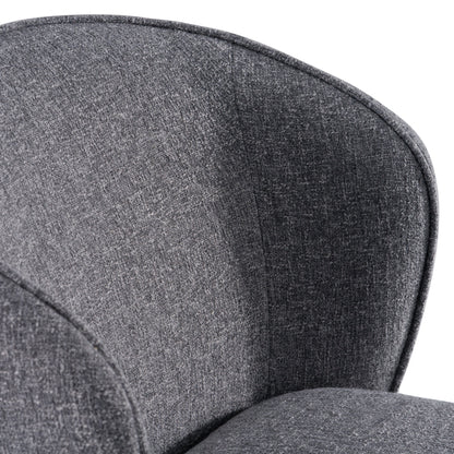 Modrest Souza Modern Grey Fabric Swivel Dining Chair