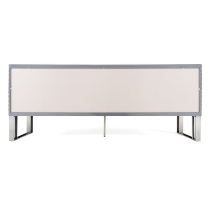 Modrest Splendor Grey High Gloss Slatted Buffet