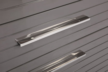 Modrest Splendor Grey High Gloss Slatted Chest