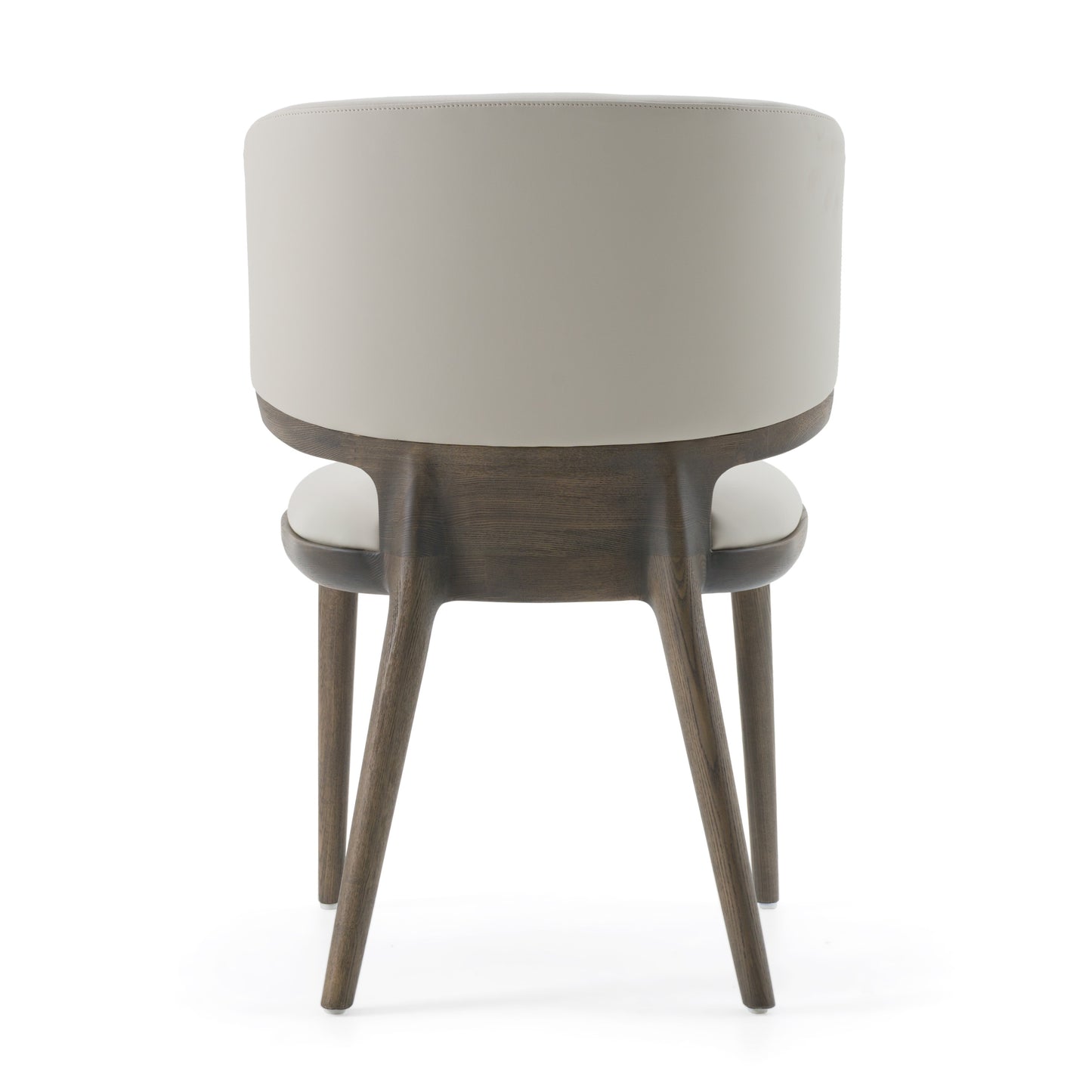 Modrest Stanley Contemporary Grey Leatherette and Grey Ash Set of 2 Dining Chair