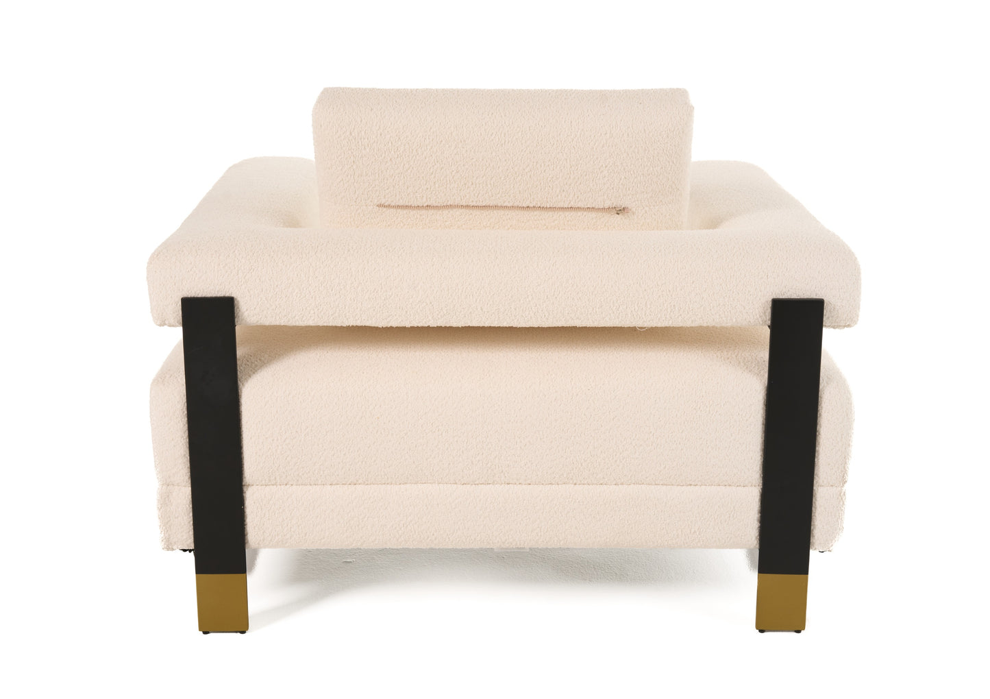 Divani Casa Stratford Modern Off-White Fabric Accent Chair