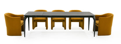 Modrest Suri Modern Black Ceramic Extendable 71"/94.5" Dining Table