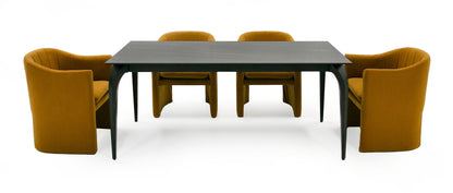 Modrest Suri Modern Black Ceramic Extendable 71"/94.5" Dining Table