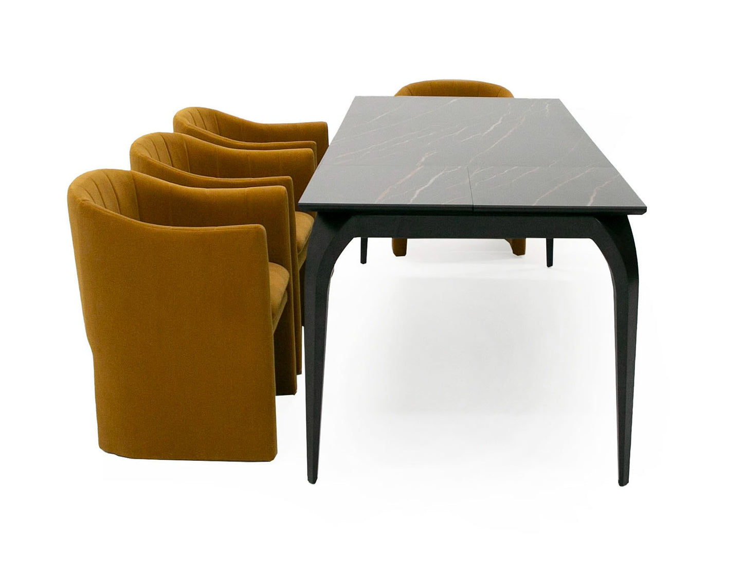 Modrest Suri Modern Black Ceramic Extendable 71"/94.5" Dining Table