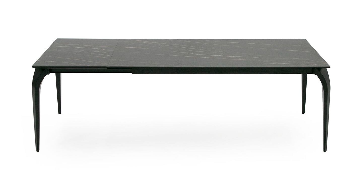 Modrest Suri Modern Black Ceramic Extendable 71"/94.5" Dining Table