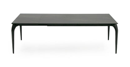 Modrest Suri Modern Black Ceramic Extendable 71"/94.5" Dining Table