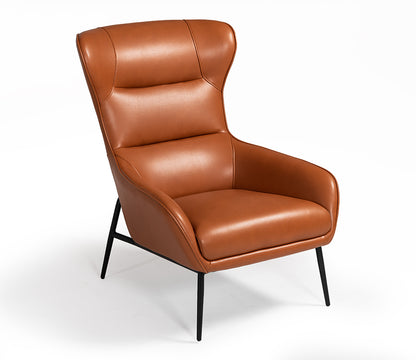 Divani Casa Susan Modern Orange Leatherette Lounge Chair