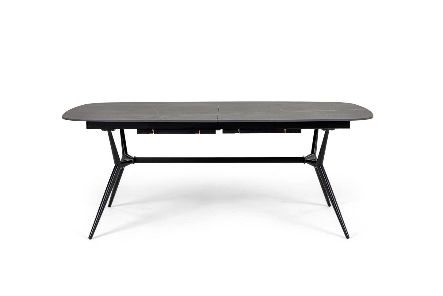 Modrest Suzie Modern Ceramic Black Ash Extendable Dining Table