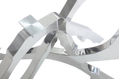 Modrest Legend Modern Glass and Stainless Steel Dining Table