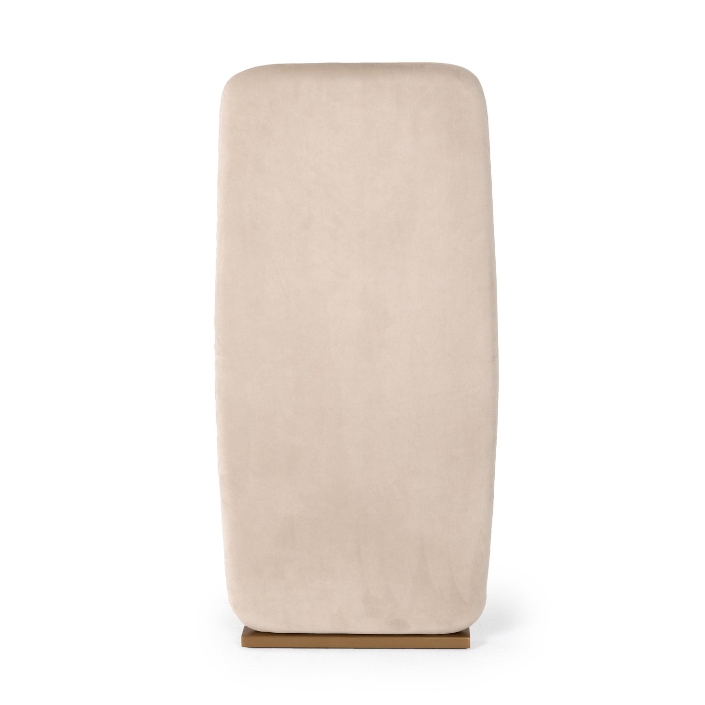 Modrest Tasha Modern Light Beige Grey Velvet Brushed Brass Dining Chair