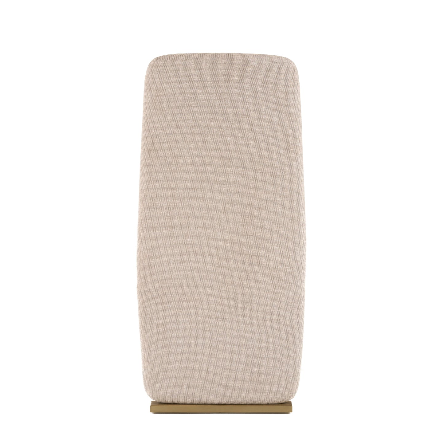 Modrest Tasha Modern Beige Linen Brushed Brass Dining Chair