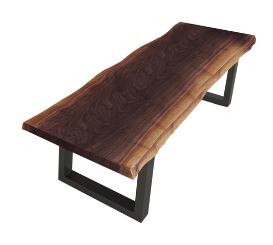 Modrest Taylor Large Modern Live Edge Wood Dining Bench
