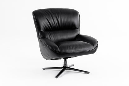 Modrest Theo Modern Black Leather Accent Chair