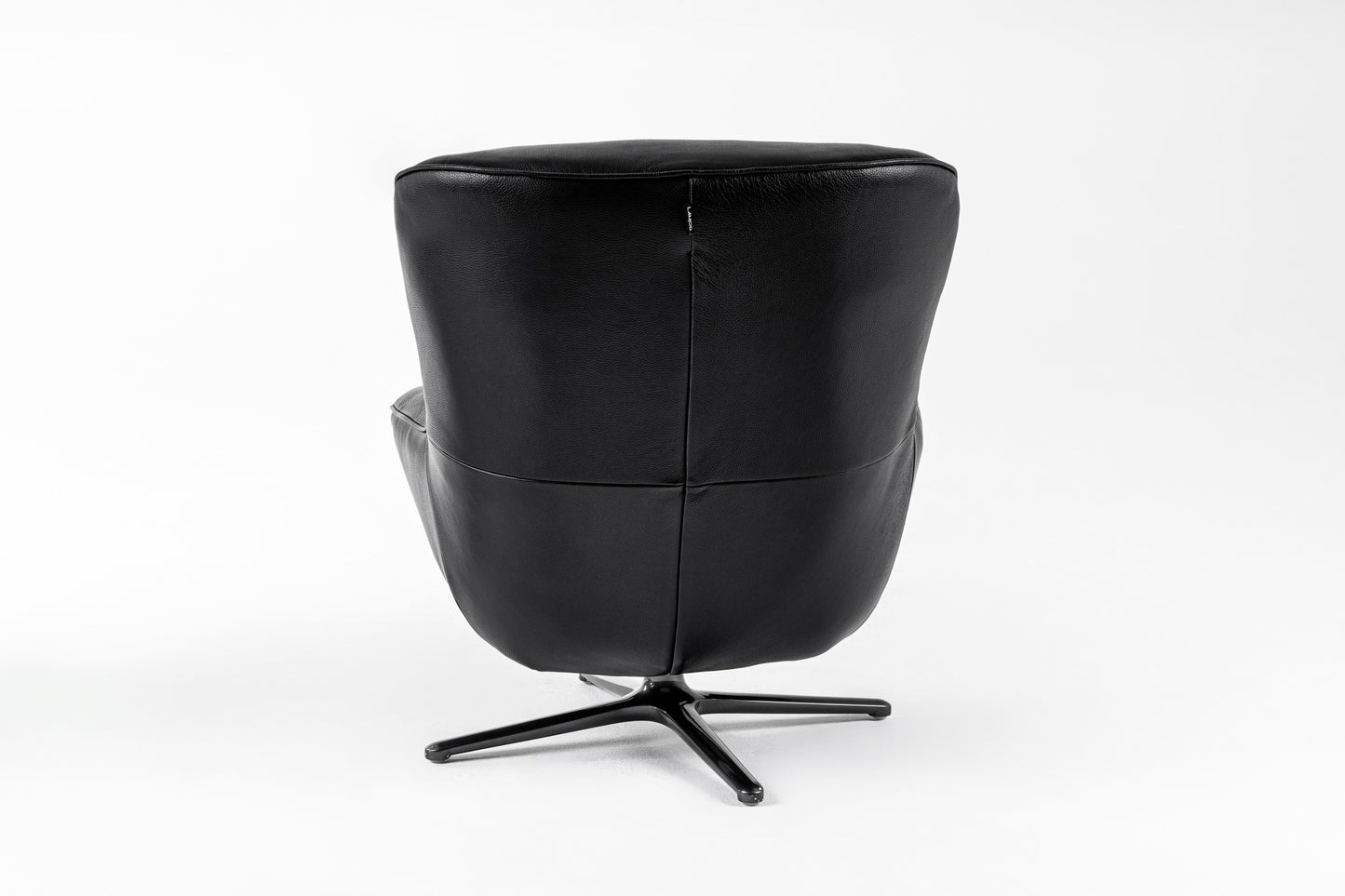 Modrest Theo Modern Black Leather Accent Chair