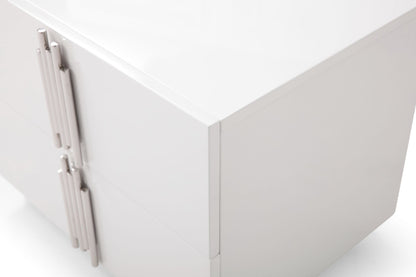 Modrest Token Modern White and Stainless Steel Dresser