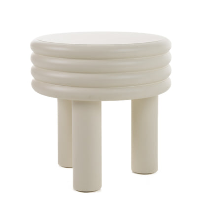Modrest Townley Contemporary White Round End Table