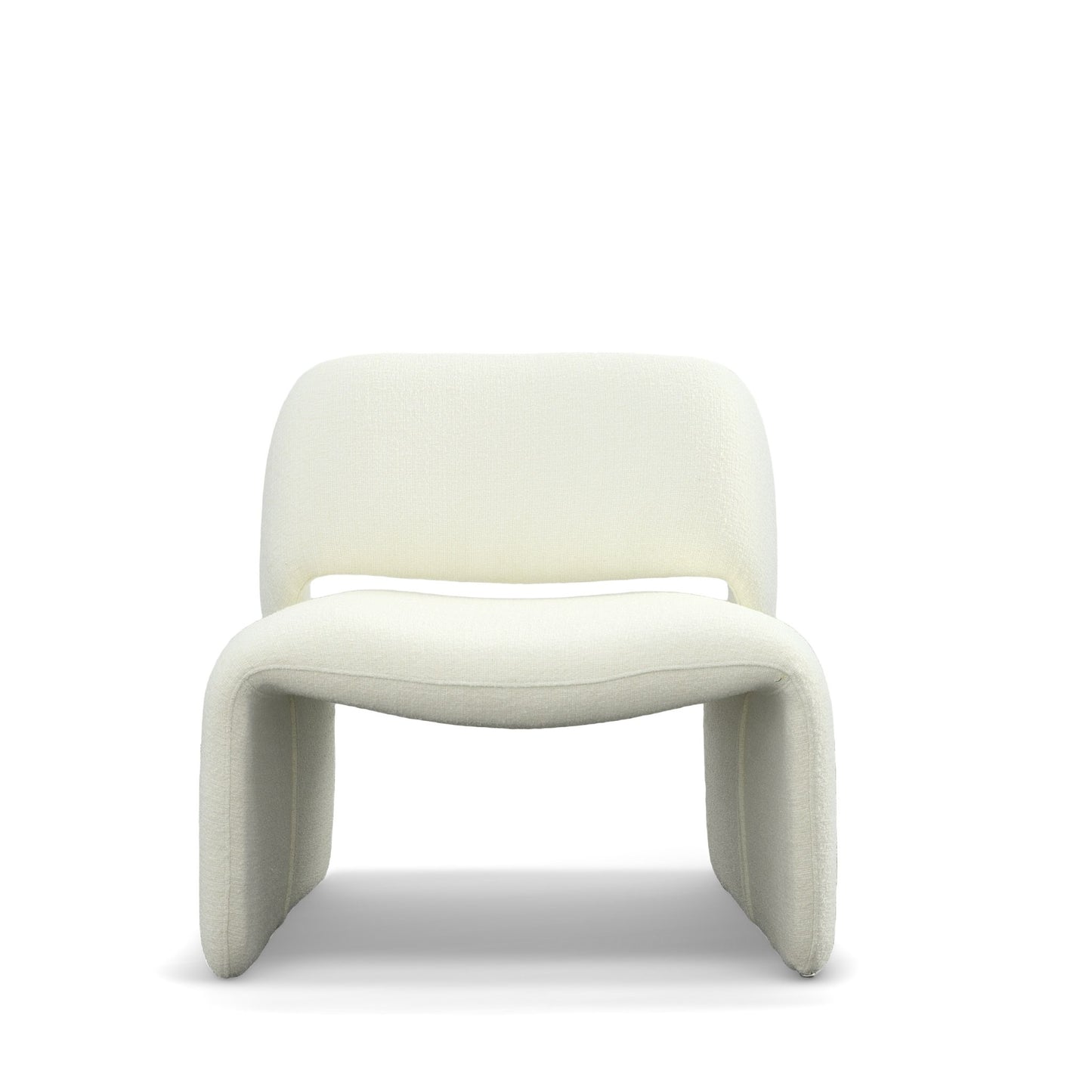 Modrest Tristan Modern Off White Fabric Accent Chair
