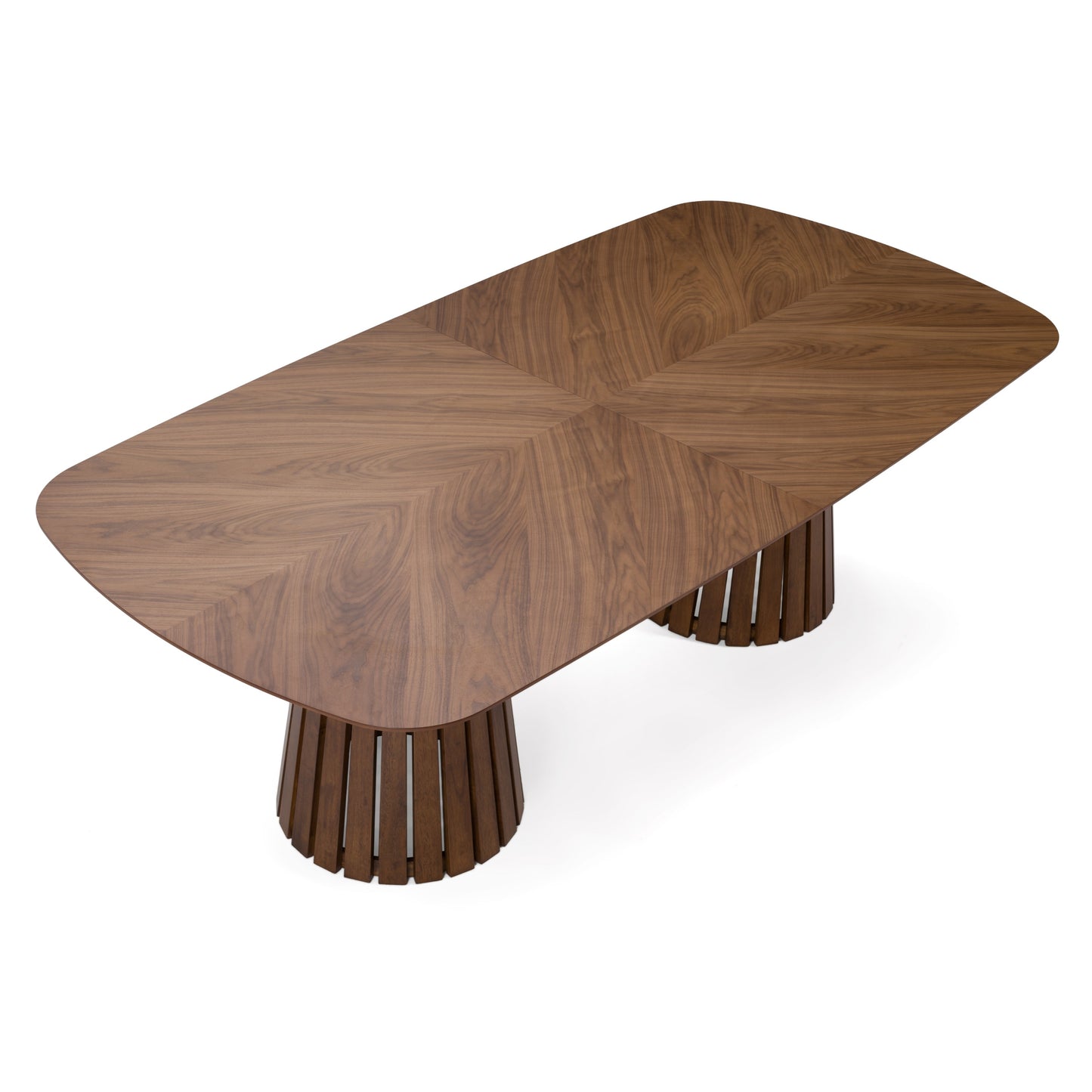 Modrest Truman Mid-Century Modern Walnut Extendable Dining Table